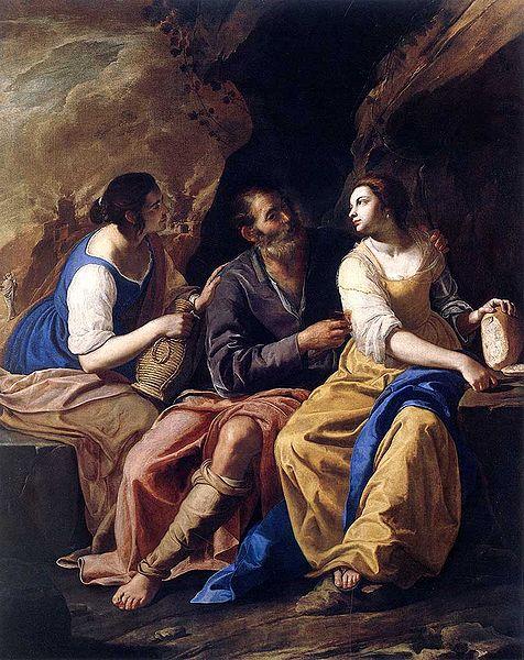 Artemisia gentileschi Lot and his Daughters Germany oil painting art